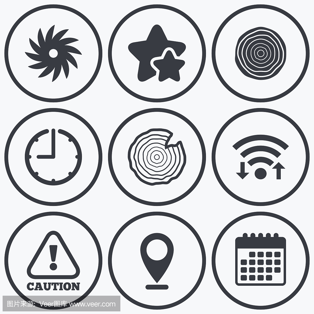 木材和鋸圓形車(chē)輪圖標(biāo)。的關(guān)注。